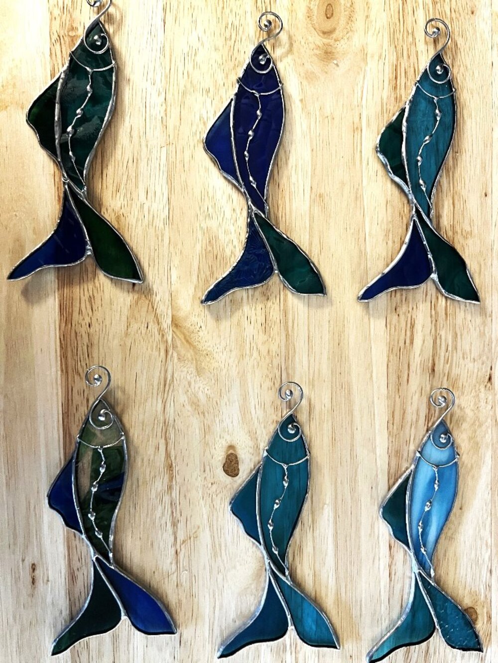 Fish Stained Glass Decor- 6 Total